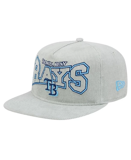 Мужская вельветовая кепка New Era Tampa Bay Rays, серая