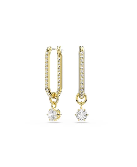 Серьги-капли Swarovski Constella с позолоченным покрытием из золота