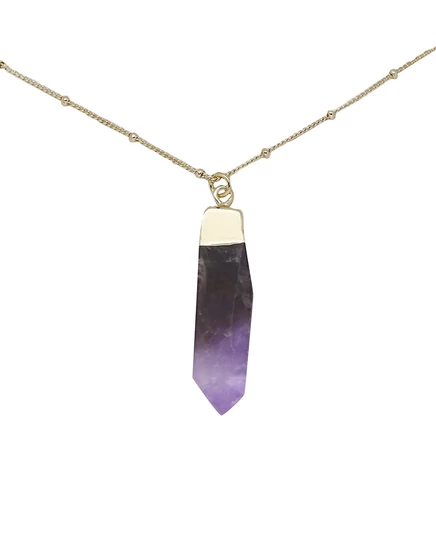Ожерелье с подвеской из заряженного камня amethyst