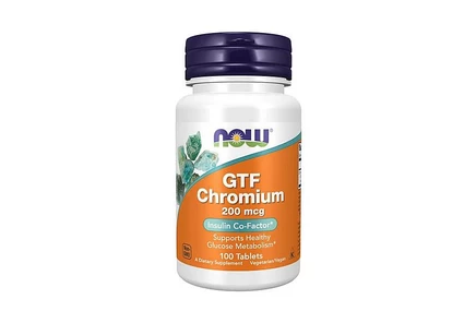 БАД NOW Foods GTF Chromium 200 мкг, 100 табл.