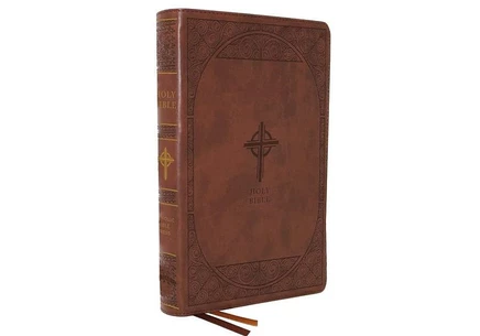 Библия NABRE Revised Edition, крупный шрифт, коричневая