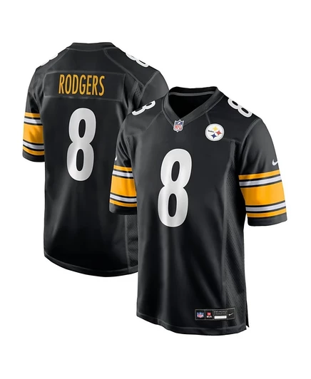 Мужская футболка джерси Nike Aaron Rodgers, черная