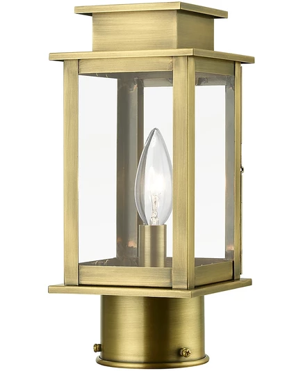 Наружный мини-фонарь Livex Princeton 1 Light с верхним фонарем