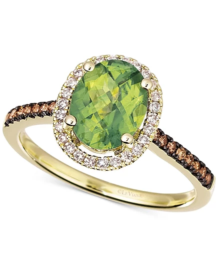 Женское кольцо Le Vian «Перидот» с бриллиантами, желтое золото
