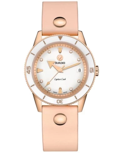 Женские часы Rado Captain Cook 37 мм, розовый