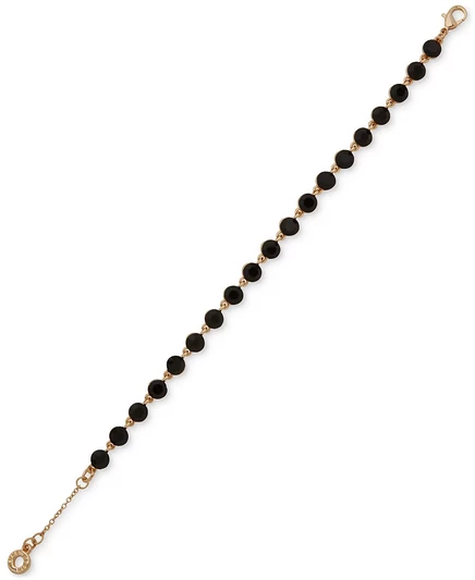 Браслет Anne Klein Floating Color Stone позолоченный, черный