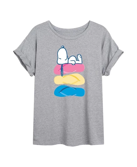 Юниорская футболка hybrid apparel peanuts, серая