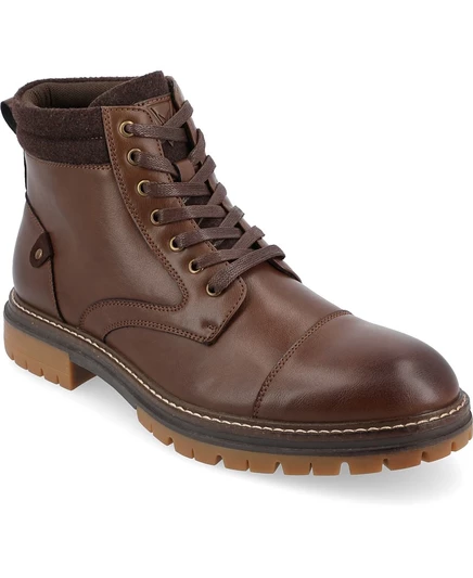 Мужские ботильоны на шнуровке с закрытым носком из пеноматериала Fegan Tru Comfort от Vance Co. brown