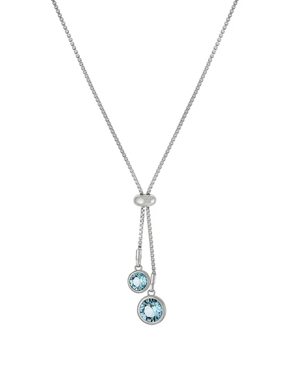 Женское ожерелье Macy's Crystal 76 см, посеребренная латунь, серое