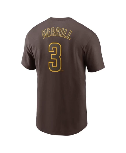 Мужская футболка Nike Jackson Merrill San Diego Padres, коричневая