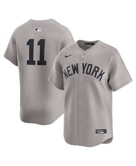 Мужская футболка Nike Anthony Volpe серого цвета New York Yankees Road Limited Player Jersey серого цвета
