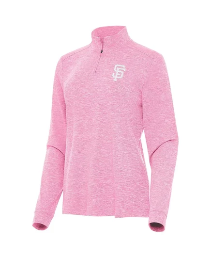 Женский топ Antigua Giants Mentor 1/4-zip, розовый