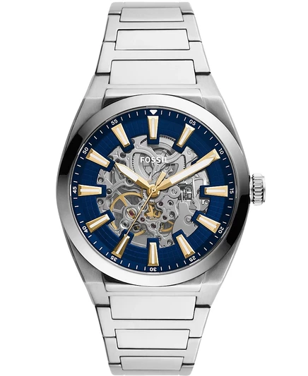 Мужские часы Fossil Everett Automatic 42 мм серебристые