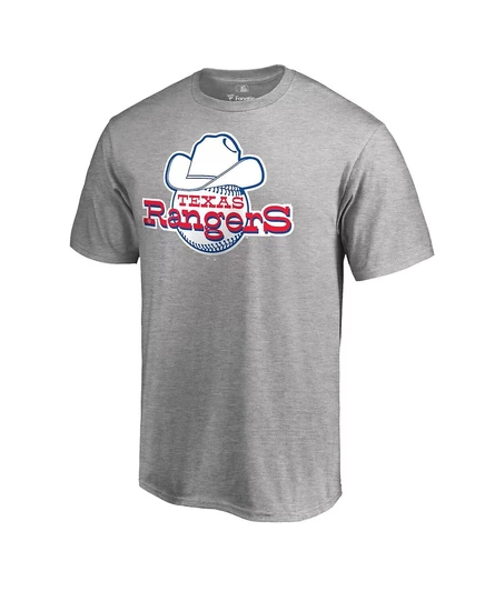 Мужская футболка Fanatics Ash Texas Rangers Cooperstown из коллекции Forbes ash