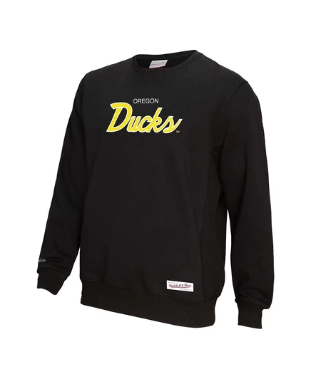 Мужская черная толстовка-пуловер Oregon Ducks Elite Script от Mitchell & Ness black