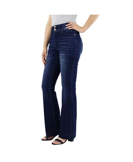 Женские джинсы Indigo Poppy Bootcut с коррекцией, тёмно-синие