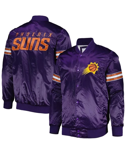 Мужская атласная куртка Starter Phoenix Suns, фиолетовая