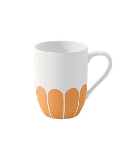 Кружка Villeroy & Boch Fleur с абстрактным цветочным рисунком, желтая