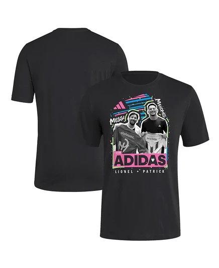 Мужская футболка Adidas Lionel Messi x Patrick Mahomes черная из спортивного трикотажа adidas Swap, черная