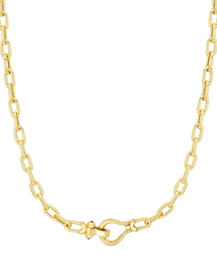Колье Italian Gold 18″ цепочка с черной шпинелью, золото