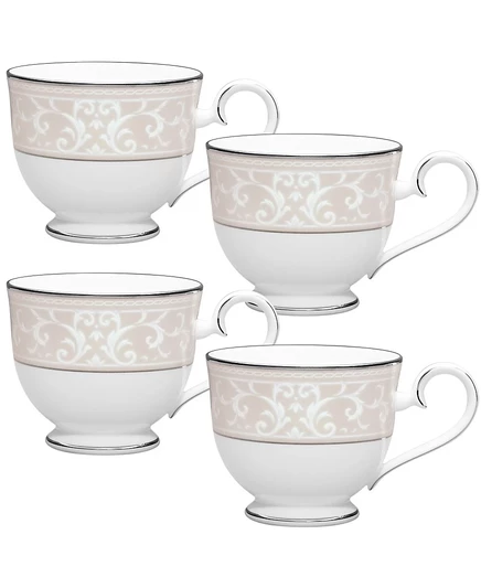 Чашки Noritake Montvale Platinum набор из 4, 230 мл, белые