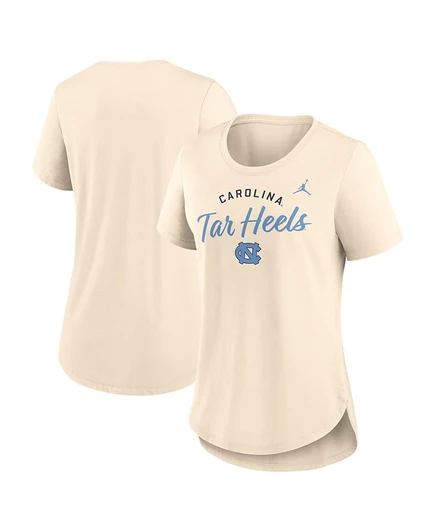 Женская футболка Nike Tar Heels Tri-Blend, бежевая