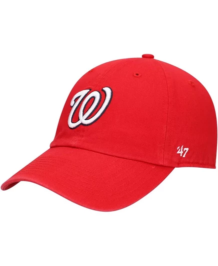 Мужская красная регулируемая кепка Washington Nationals Heritage Clean Up red