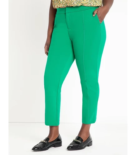 ELOQUII ELOQUII Plus Size Высокие брюки с максимально эластичными узкими штанинами vivid emerald