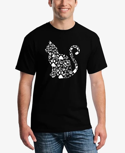 Кошачьи когти в стиле поп-Арт - Мужская футболка Word Art black