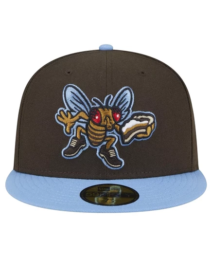 Мужская бейсболка New Era 59FIFTY Lehigh Valley IronPigs, коричневая
