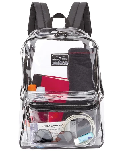 Рюкзак Outdoor Products Clear Pass, прозрачный с черной отделкой