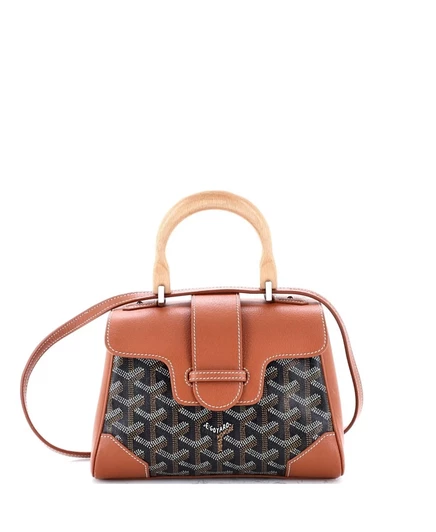 Женская сумка Pre-Owned Goyard Mini Saigon, коричневая