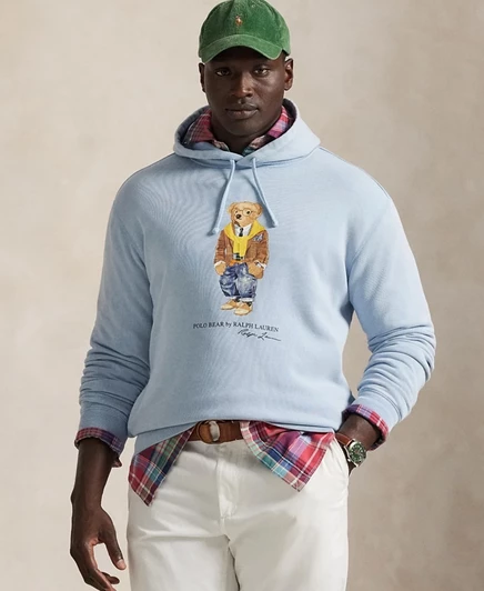 Мужская худи Polo Ralph Lauren Bear Graphic, синяя