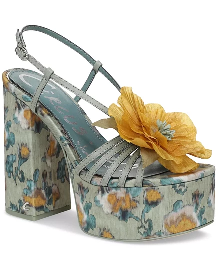  Босоножки на платформе с цветочным рисунком из Сиены cool mint floral multi