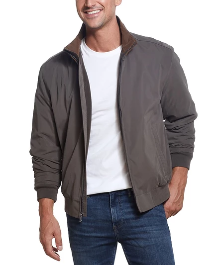 Мужская микрофибровая бомбер-куртка Weatherproof, коричневая