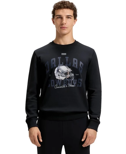 Мужской свитшот Hugo Boss x Dallas Cowboys с шлемом, синий