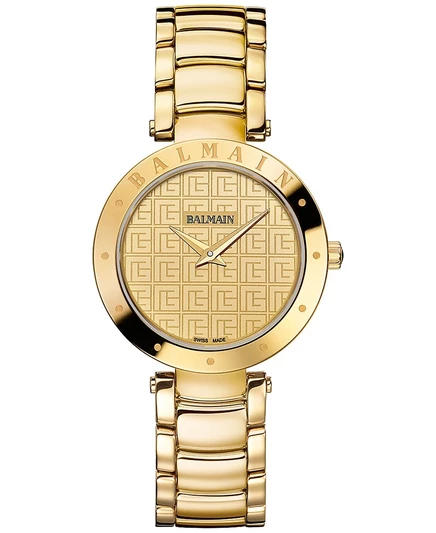Женские швейцарские часы Balmainia Gold PVD с браслетом из нержавеющей стали Balmain, 33 мм, золото