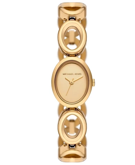 Женские часы Michael Kors Maude с тремя стрелками из нержавеющей стали золотистого цвета, 22 мм