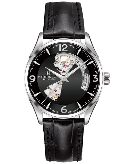 Мужские часы Hamilton Jazzmaster 40 мм кожаный ремешок, черные