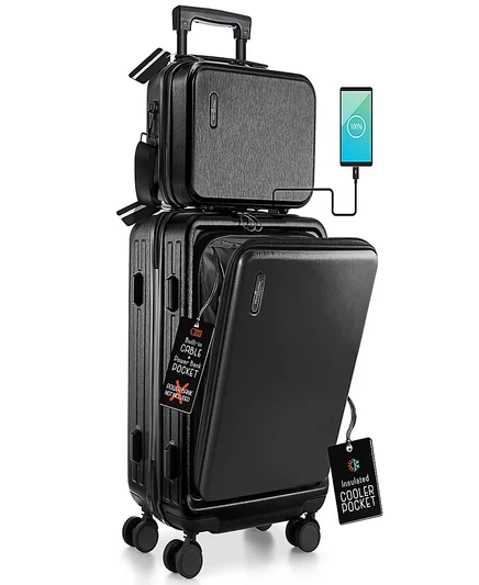 Чемодан TravelArim 22″ жесткий для ручной клади, черный