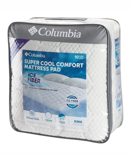 Наматрасник Columbia Ice Fiber Super Cool Comfort, королевский белый