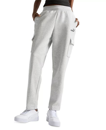 Флисовые брюки-карго для женщин Puma Essential light gray heather