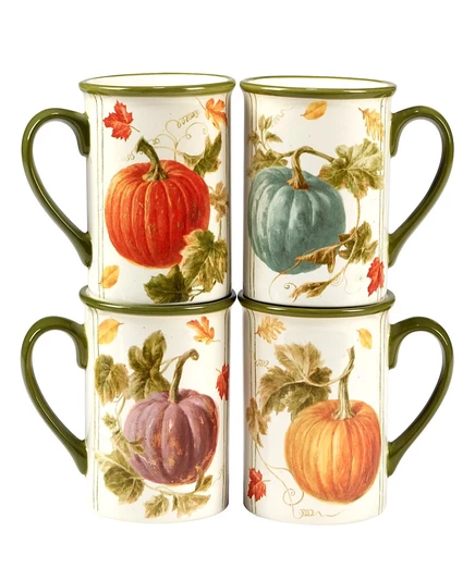 Набор кружек Certified International Autumn Harvest, 4 шт., оранжевые