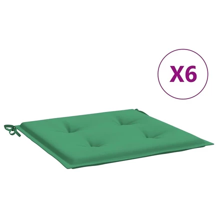 Подушки для садовых стульев vidaXL 6 шт. 50×50×3 см, зеленые