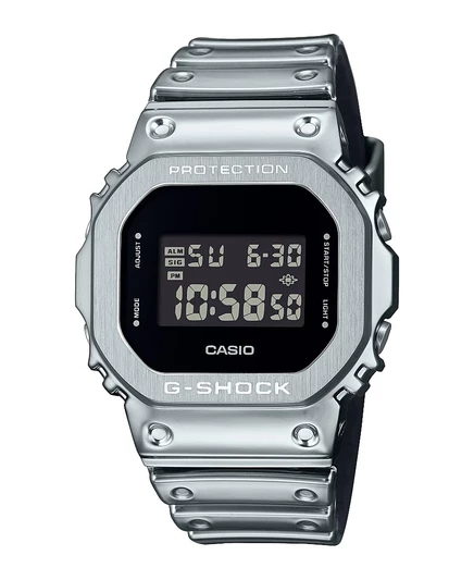 Мужские часы G-Shock, силиконовые, 43,2 мм, серебристые