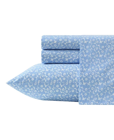 Постельный комплект Marimekko Unikko, хлопок 200 нитей, синий