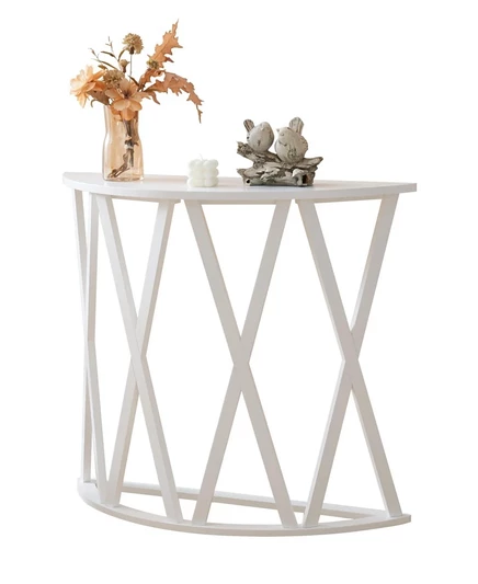 Консольный столик Kings Brand Furniture Vienna - Полукруглый боковой журнальный столик для гостиной, спальни