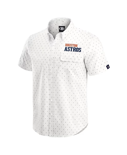 Мужская белая рубашка на пуговицах с принтом Houston Astros из коллекции Darius Rucker от Fanatics cream