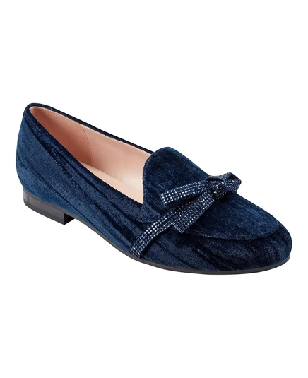  Женские мокасины Jayme, украшенные бантом navy velvet