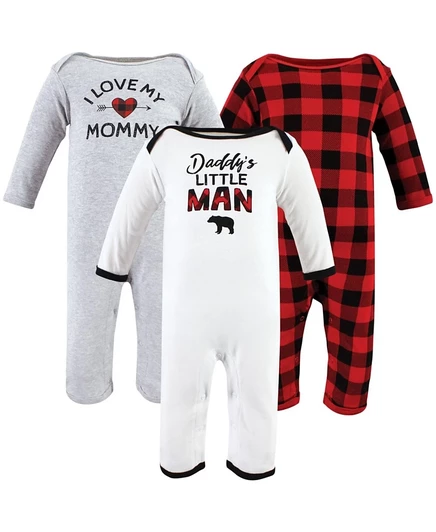 Комбинезоны для мальчиков Hudson Baby Hudson, 3 шт., клетка